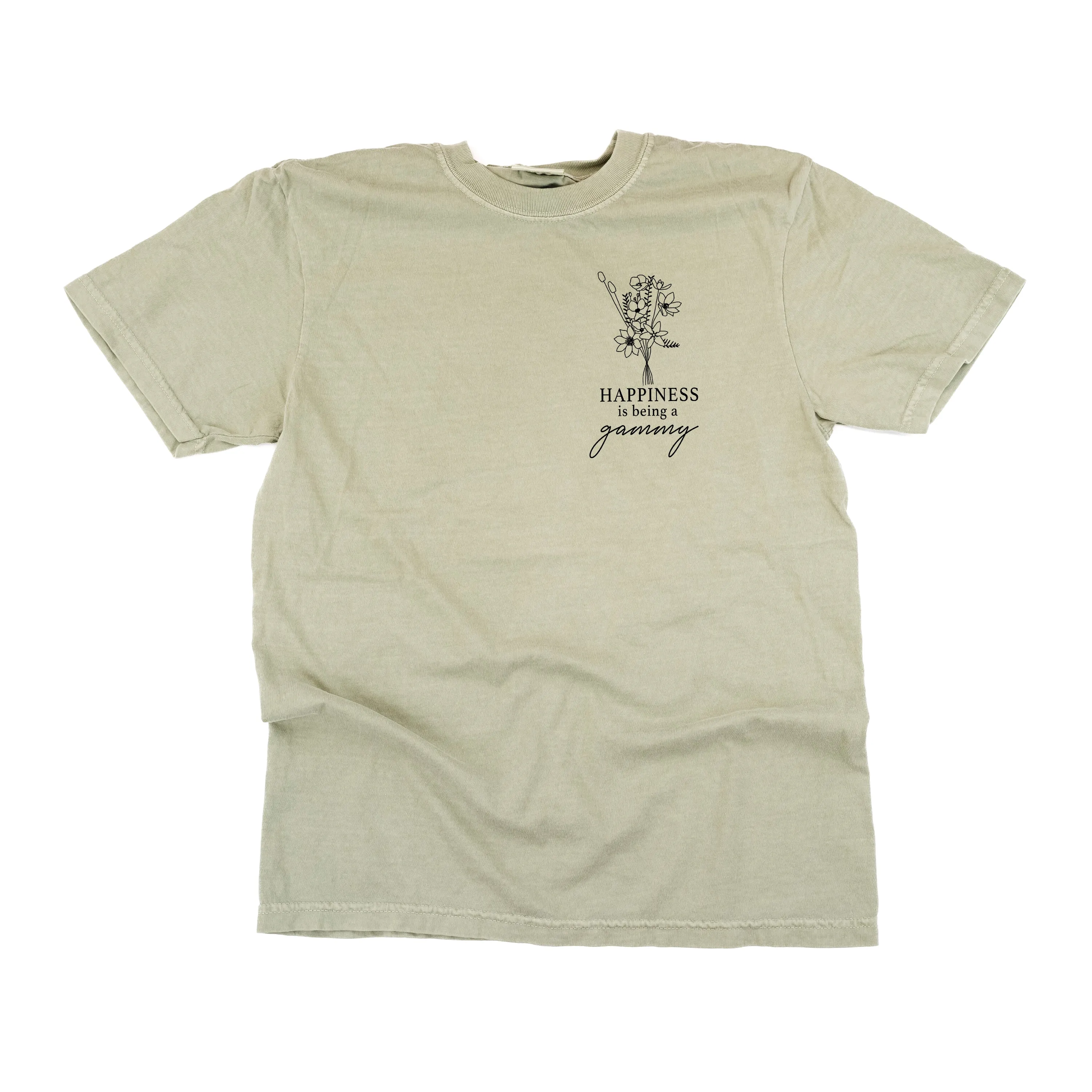 Bouquet Style - Happiness is Being a GAMMY - SHORT SLEEVE COMFORT COLORS TEE