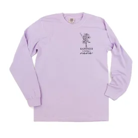Bouquet Style - Happiness is Being a NANA - LONG SLEEVE COMFORT COLORS TEE