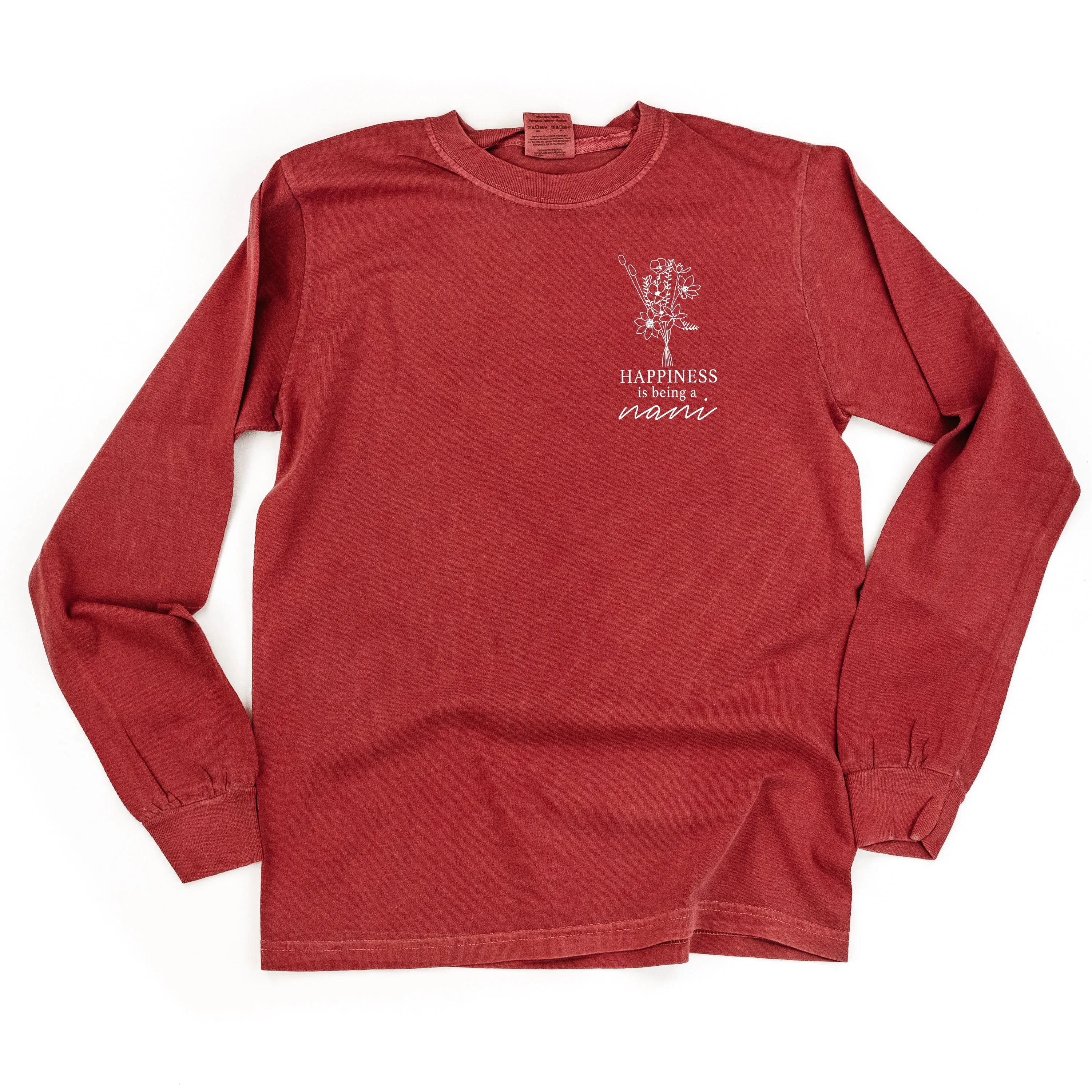 Bouquet Style - Happiness is Being a NANI - LONG SLEEVE COMFORT COLORS TEE