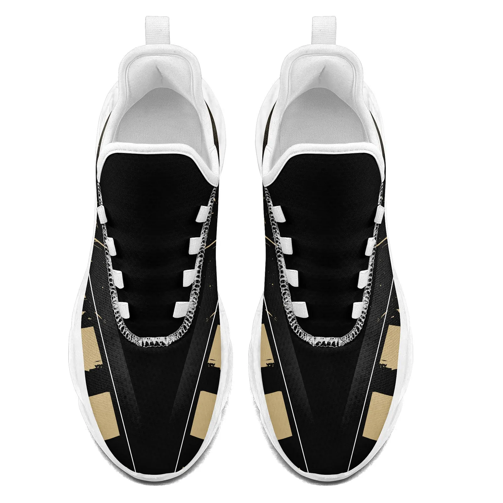 Custom Black Yellow New Orleans MaxSoul Shoes and Hat Combo Offer Personalized Combo ZH-D020264-19