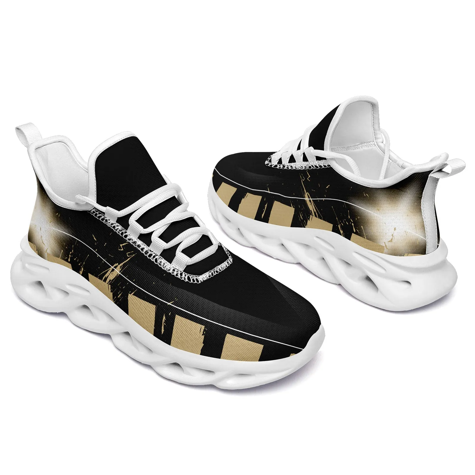 Custom Black Yellow New Orleans MaxSoul Shoes and Hat Combo Offer Personalized Combo ZH-D020264-19