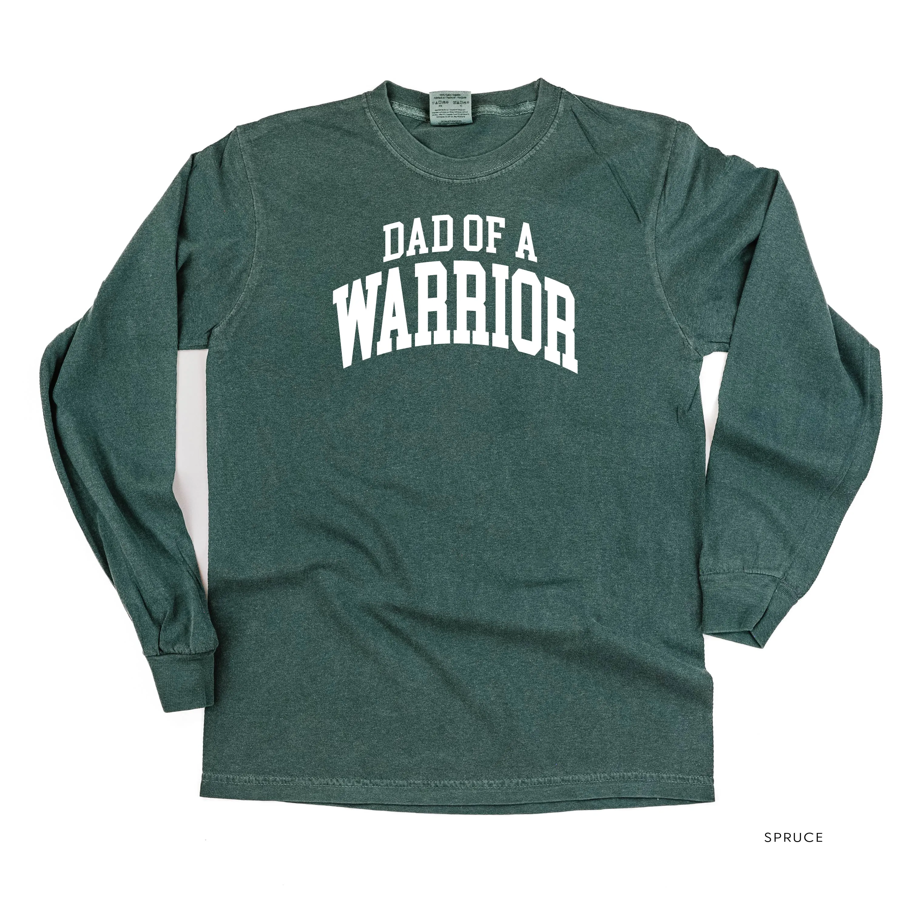 Dad of a Warrior - Varsity - LONG SLEEVE COMFORT COLORS TEE