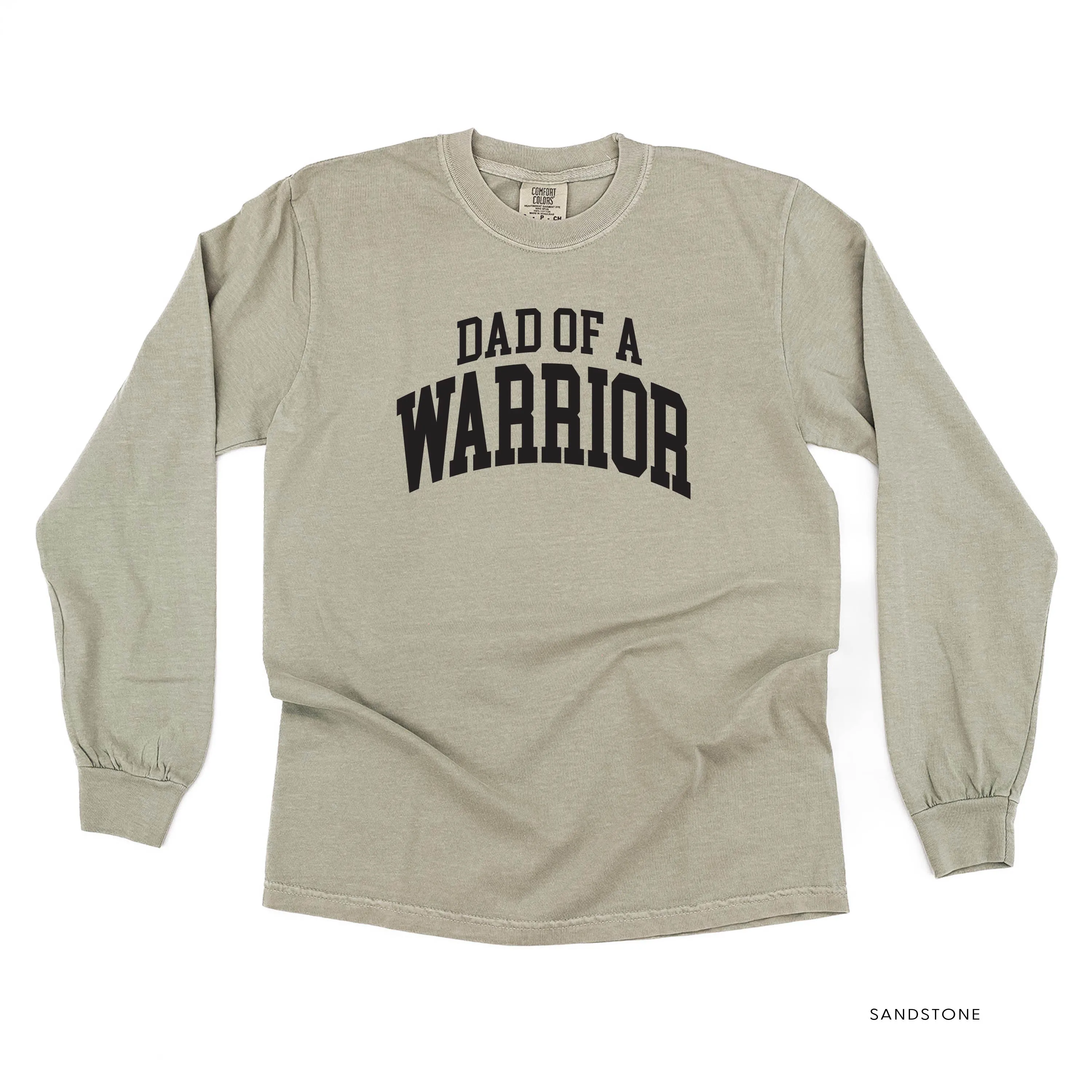 Dad of a Warrior - Varsity - LONG SLEEVE COMFORT COLORS TEE