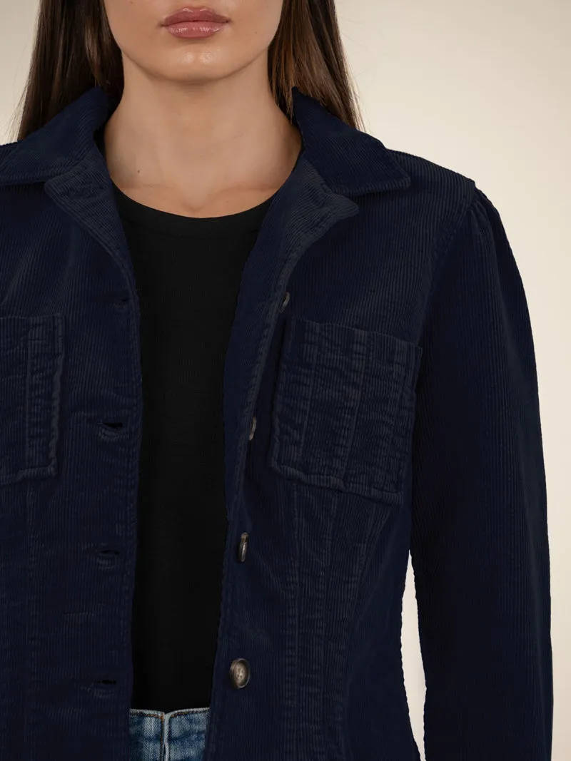 Kut from the Kloth Kyra Corduroy Jacket - Navy