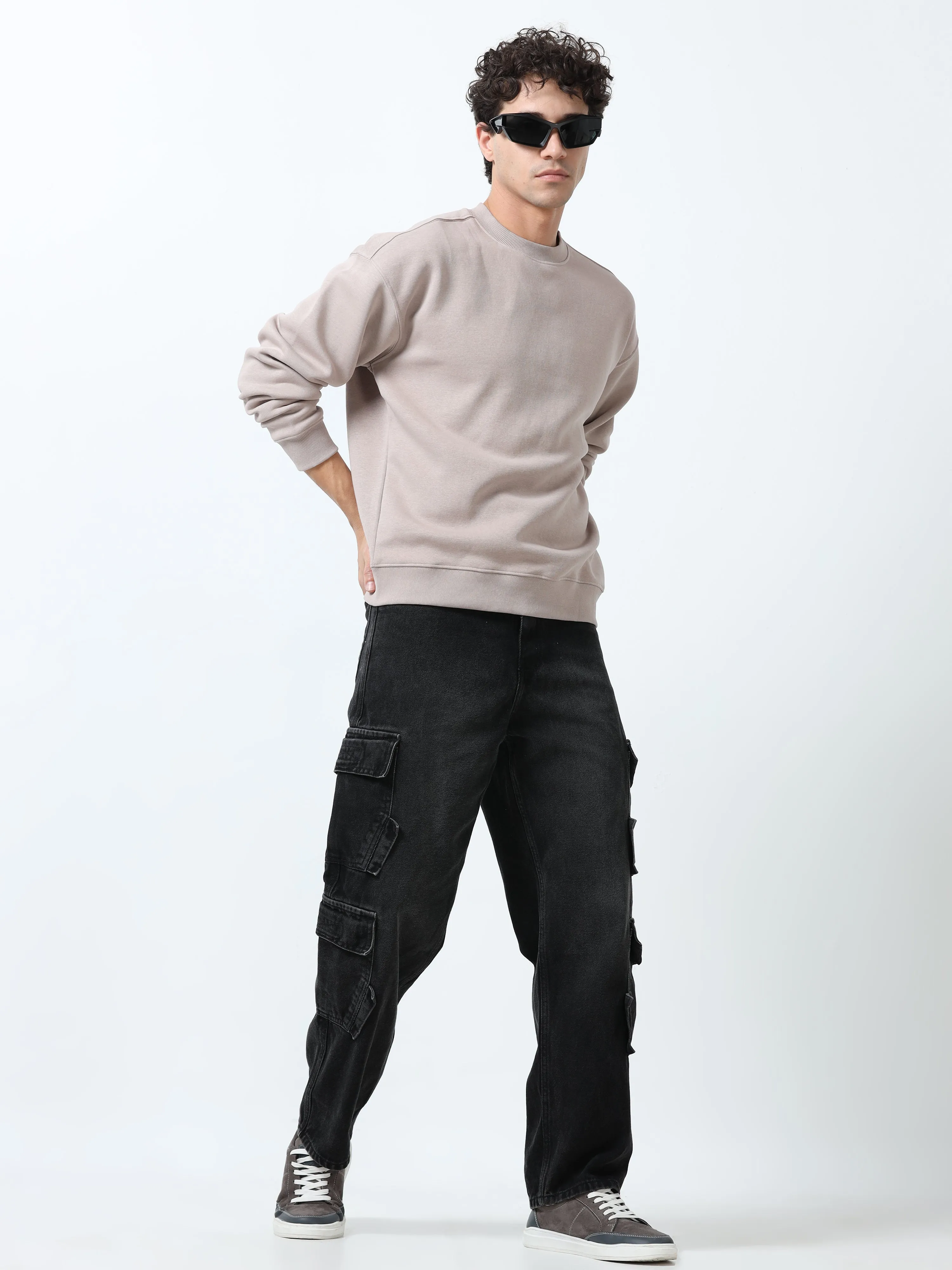 Lalo - Ribbed Plain Sweatshirt - Gray