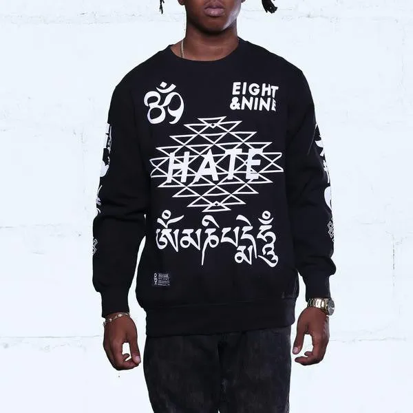 Love x Hate Fleece Sweatshirt Black