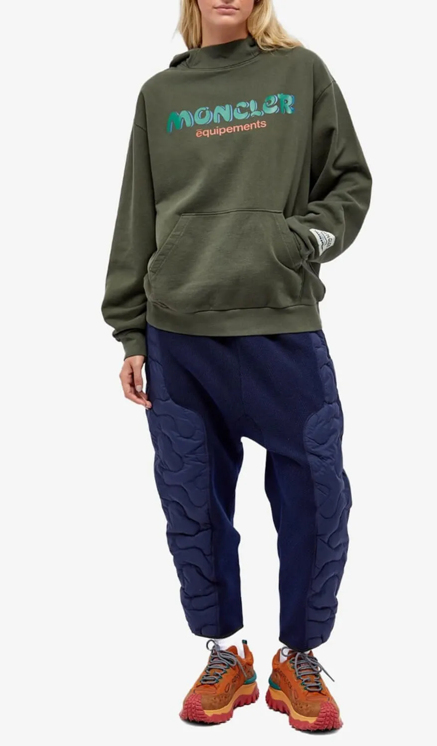 Moncler Genius X Salehe Bembury Popover Hoodie, dark green