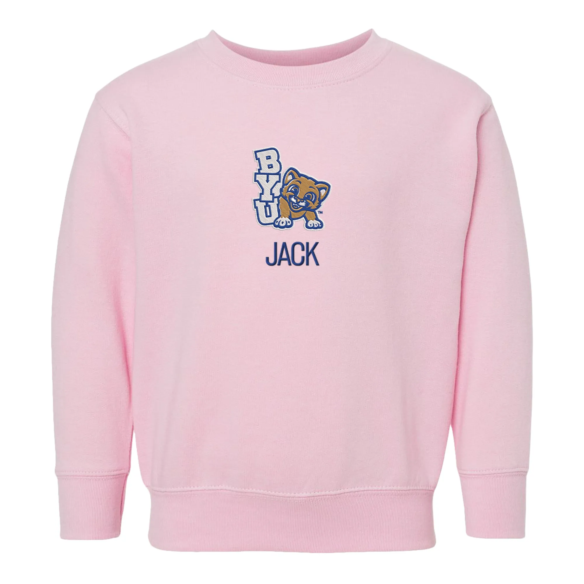 Personalized Brigham Young Cougars Youth Toddler Crewneck Sweatshirt