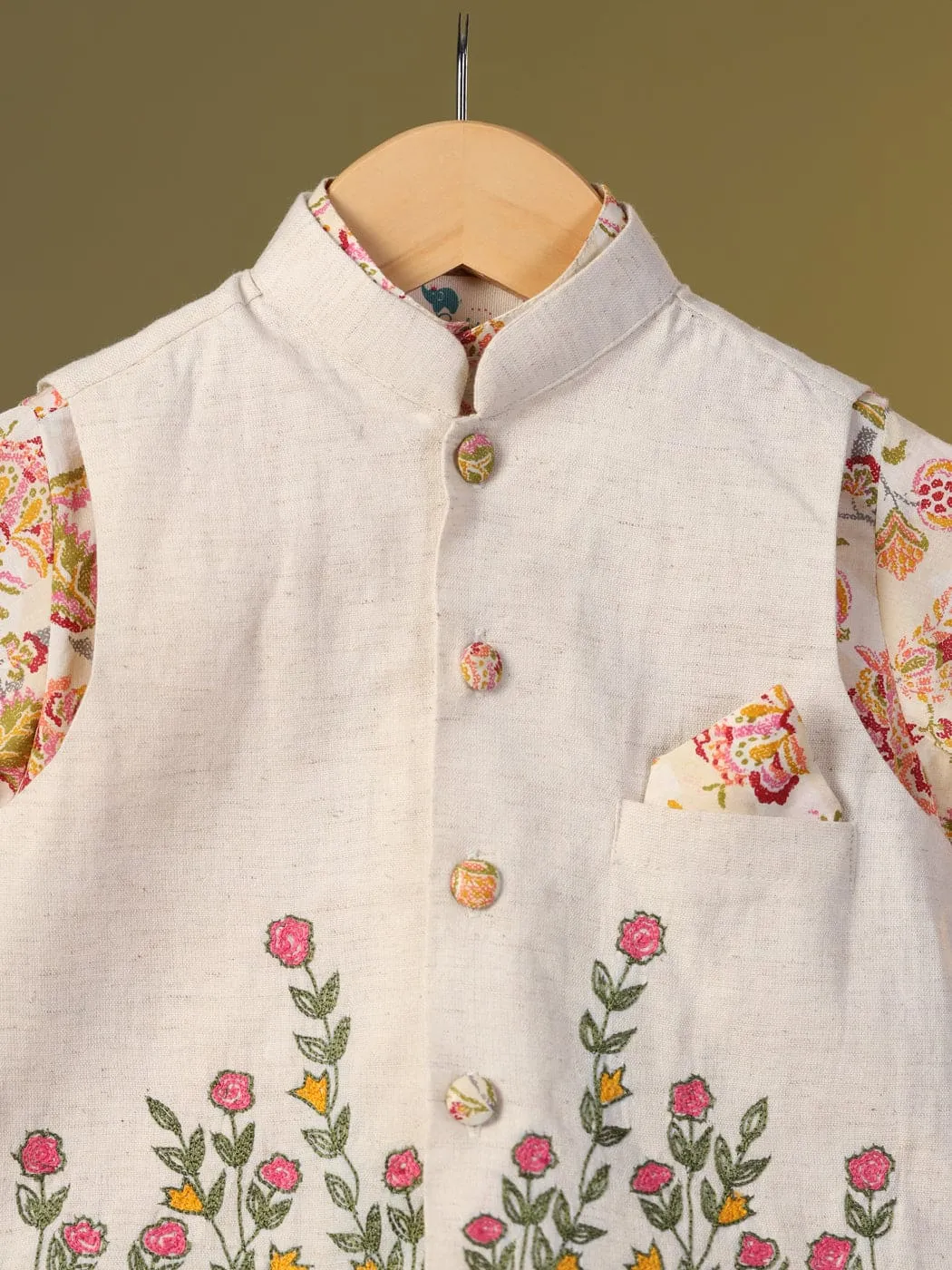 Pre-Order- BOY 3 Pc Bundi Set- Beige