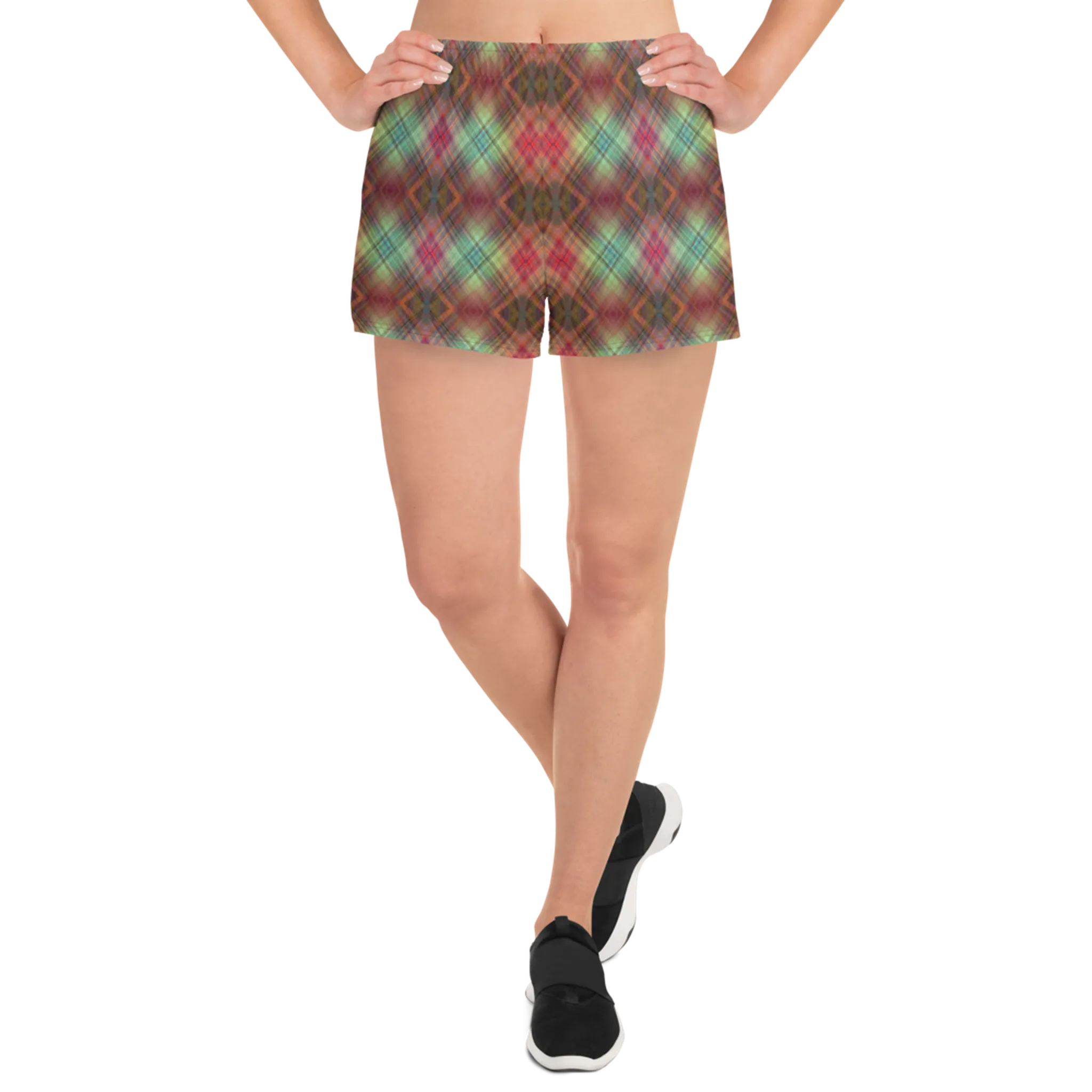 Recursia Argyle Rewired I Women's Athletic Short Shorts