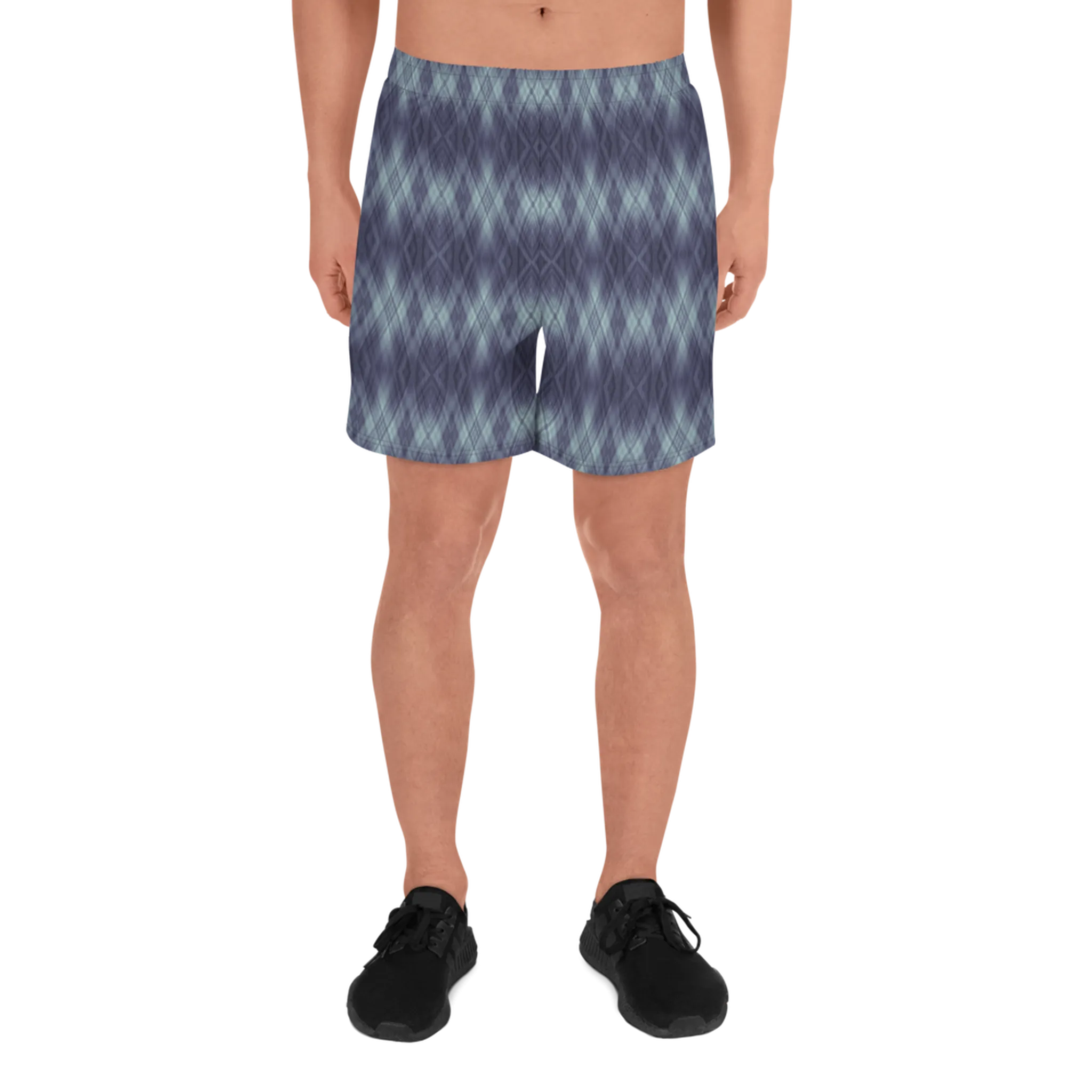 Recursia Argyle Rewired II Men's Athletic Shorts In Blue
